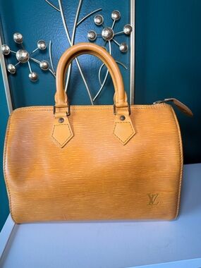Louis Vuitton Yellow Epi Leather Speedy 25